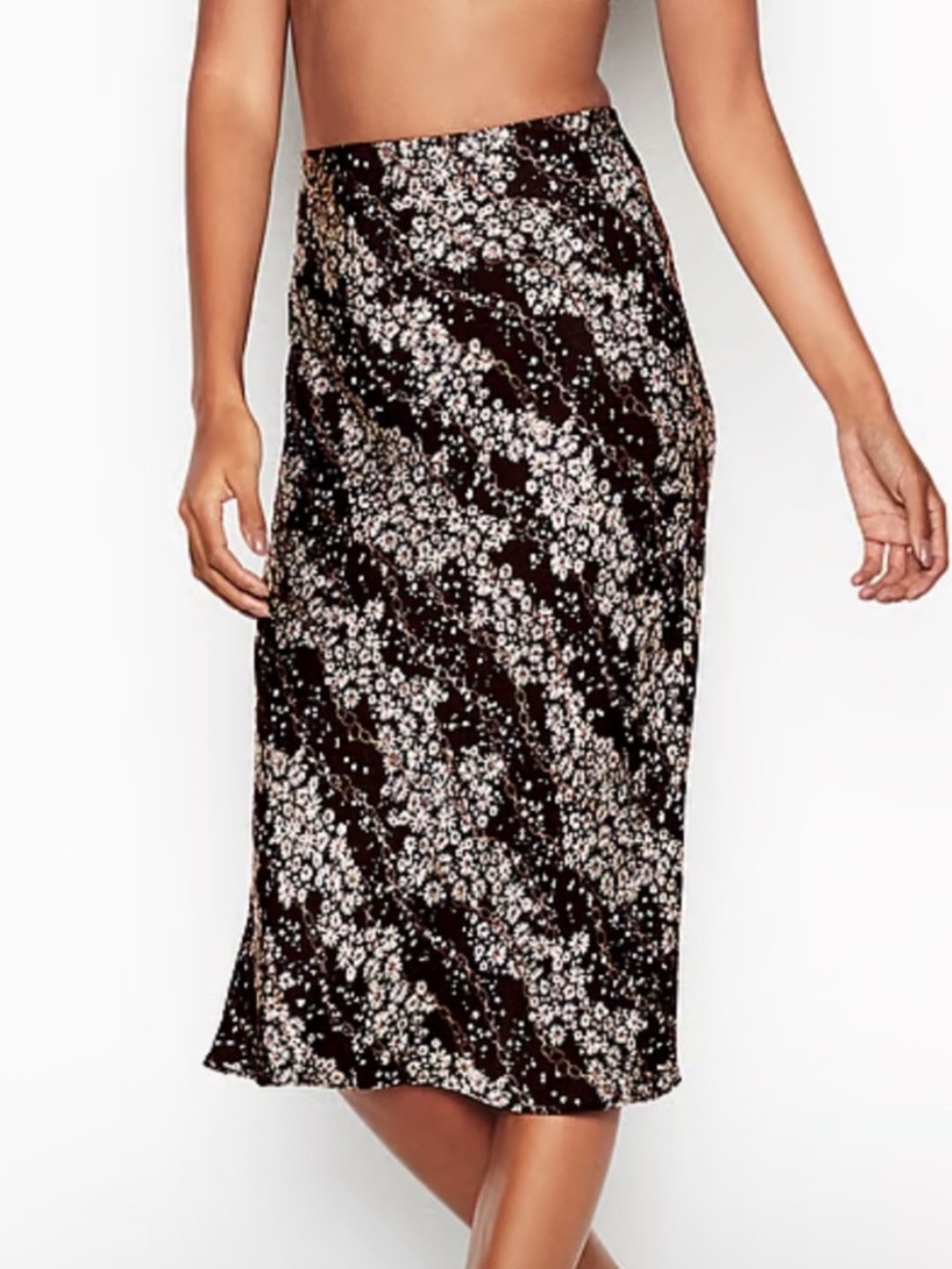 Victoria's Secret floral chainlink pattern midi Skirt